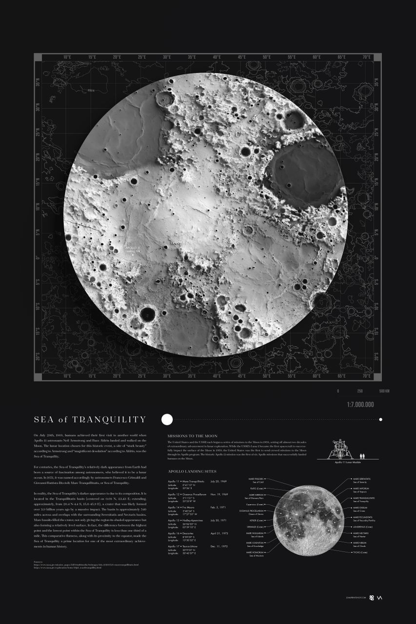 Sea of Tranquility 24 x 36 - custom framed artwork