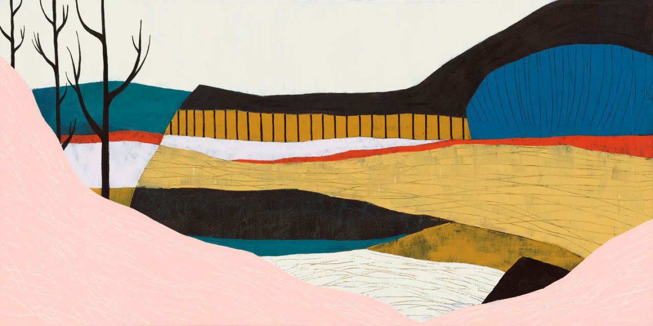 Shed Your Layers at the Edge of Spring - custom framed artwork