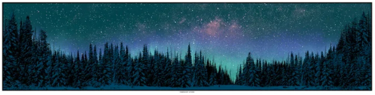 February Stars - Pink Variant - custom framed artwork