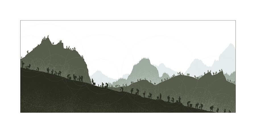 10,000 Drums - custom framed artwork