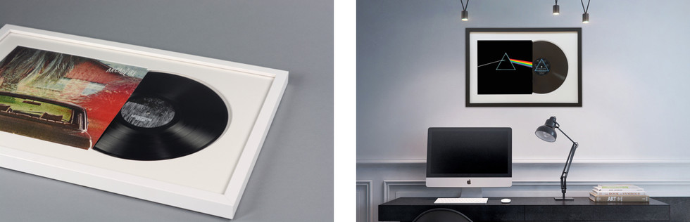 Framed Vinyl Record Albums