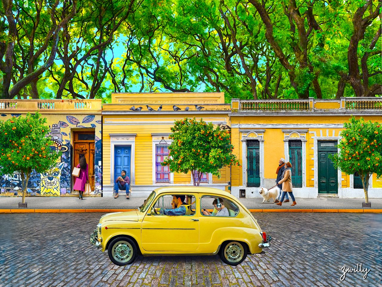 San Isidro - custom framed artwork