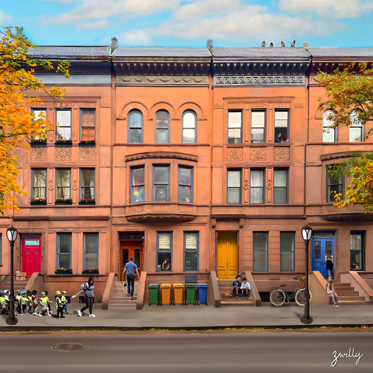 Stoop life - custom framed artwork