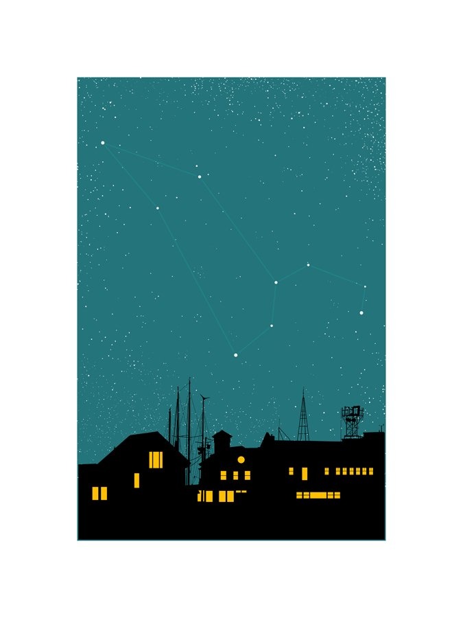 Night on Earth - Leo - custom framed artwork