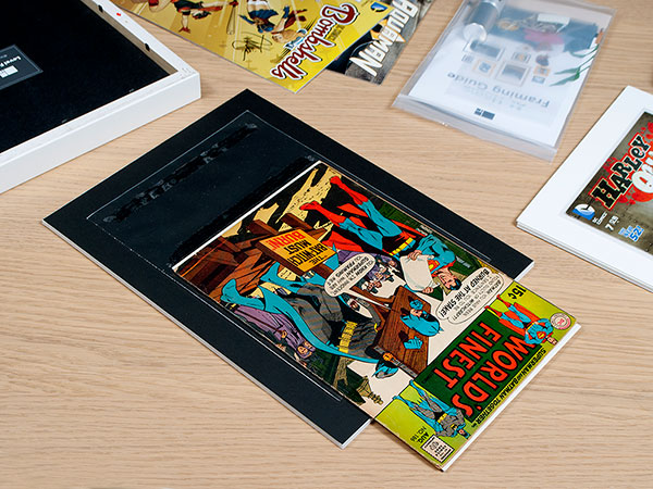 Framed comic books
