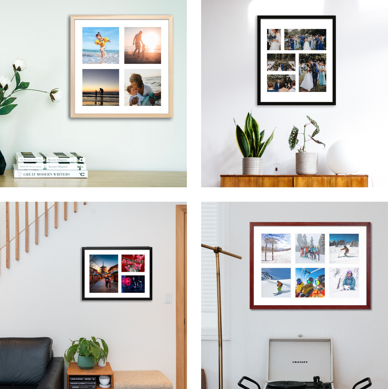 Collage picture frame layouts from Level Frames