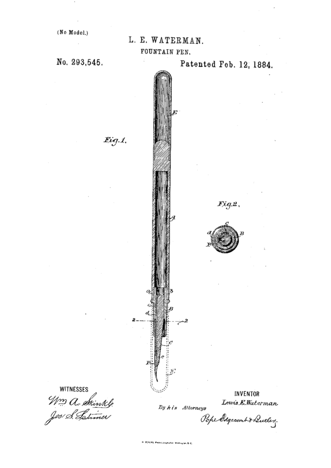 Fountain Pen - custom framed artwork