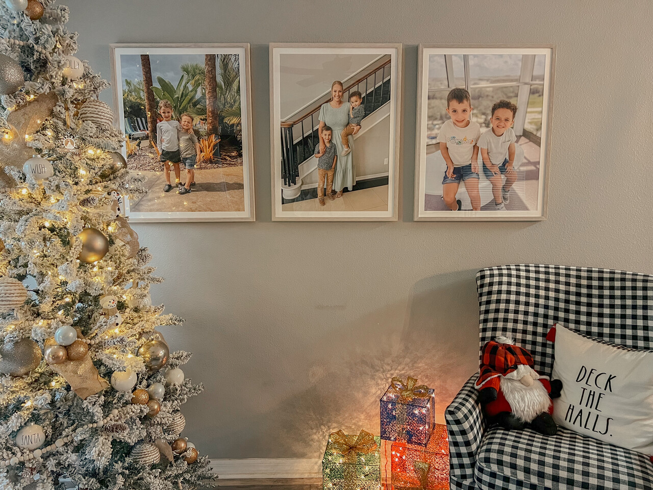 Framed photos gallery wall by Level Frames