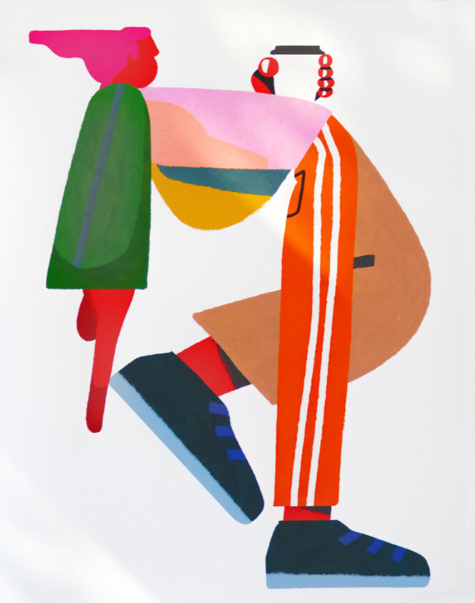 Coffee Guy  - custom framed artwork