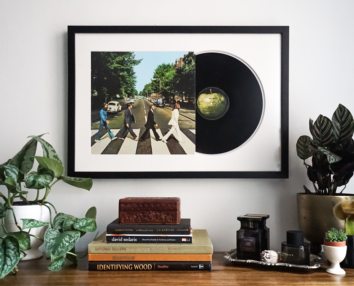 Abbey Road by the Beatles - custom framed album
