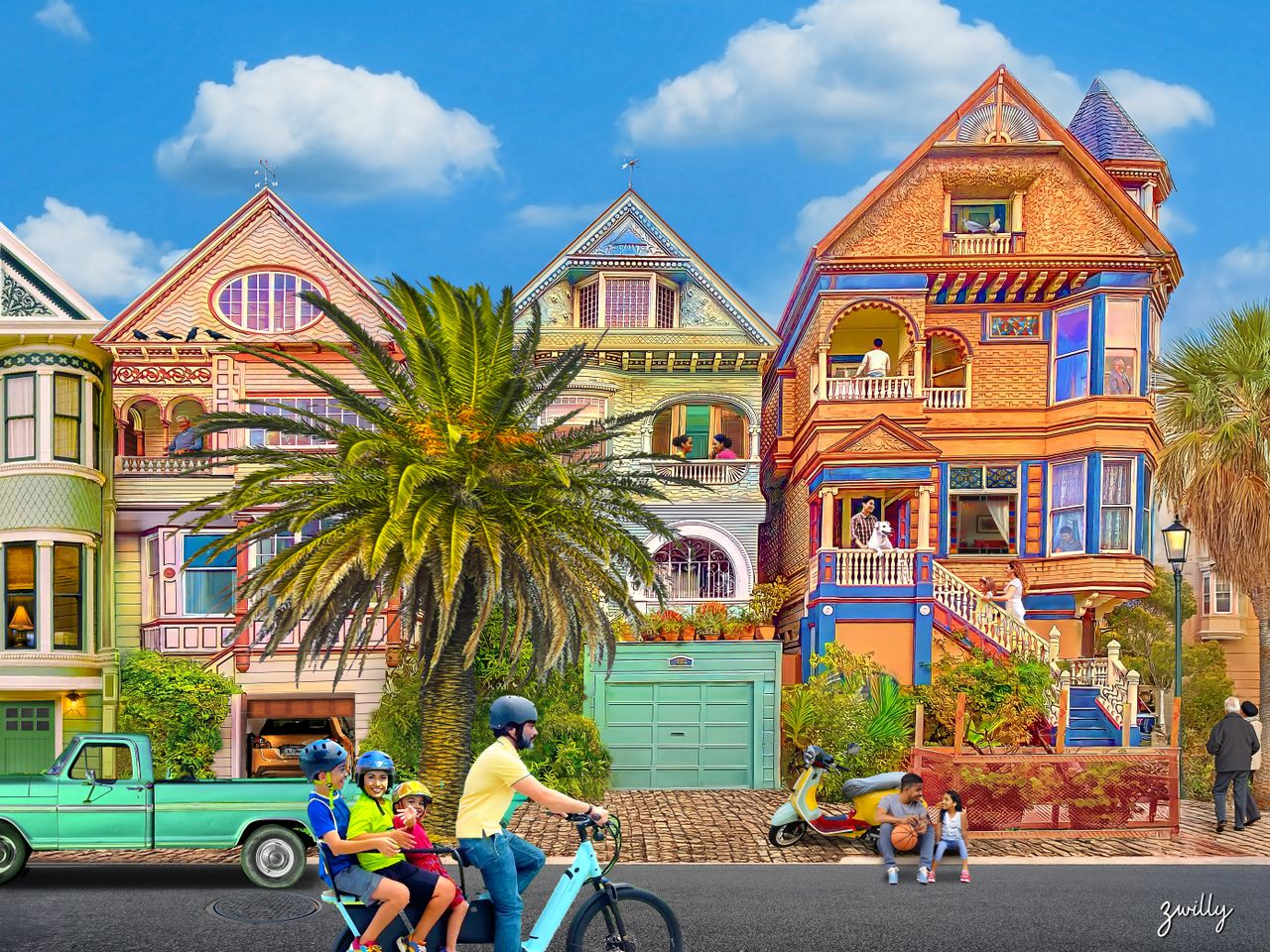 The Panhandle - custom framed artwork