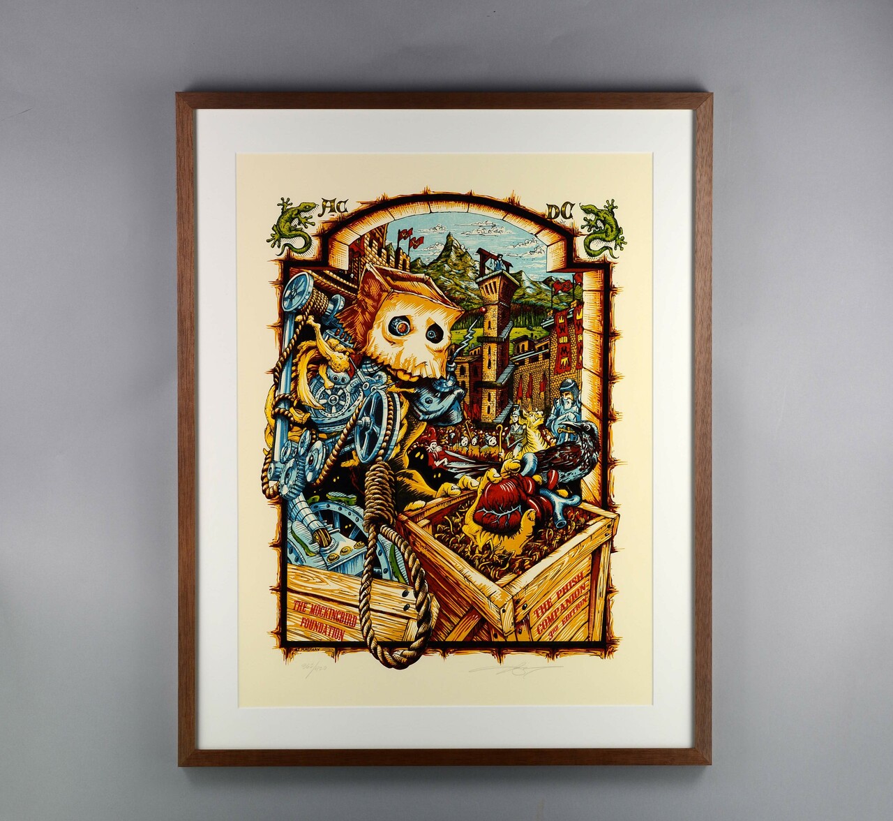 Custom framed Phish tour poster