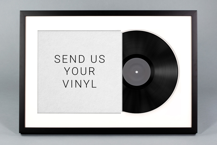 framed vinyl record