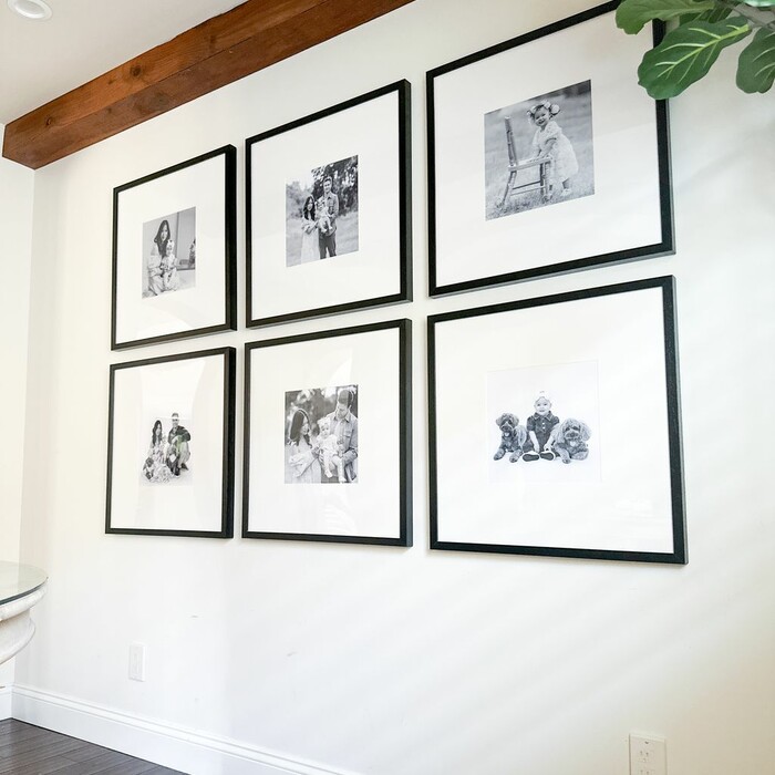 @Kingsleytyhedoood on Instagram: "We love our gallery wall from Level Frames! The matting and prints turned out perfectly too! The Kota Black frame 🖼️ is so modern and elegant"
