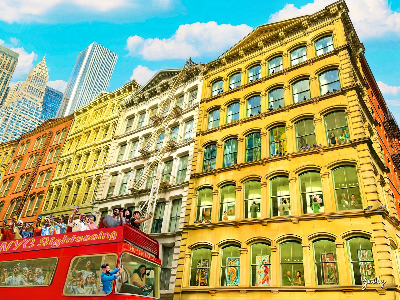 Downtown Art Show - custom framed artwork