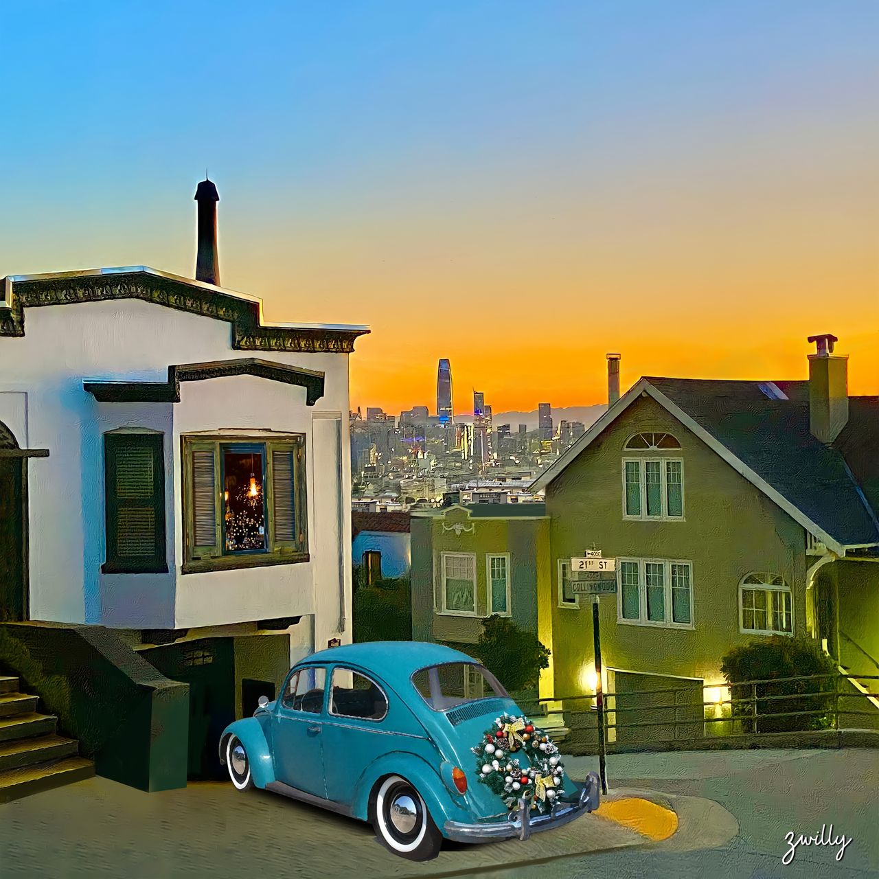 21st and Collingwood - custom framed artwork