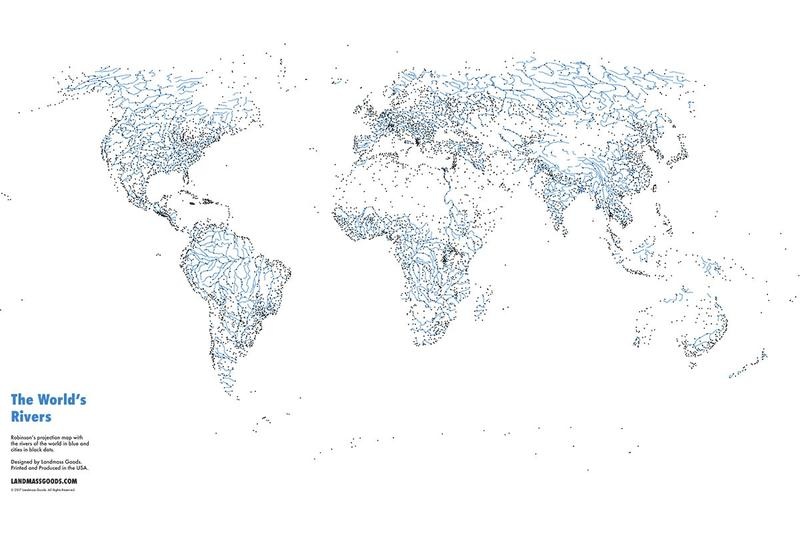 RIVERS OF THE WORLD - custom framed artwork