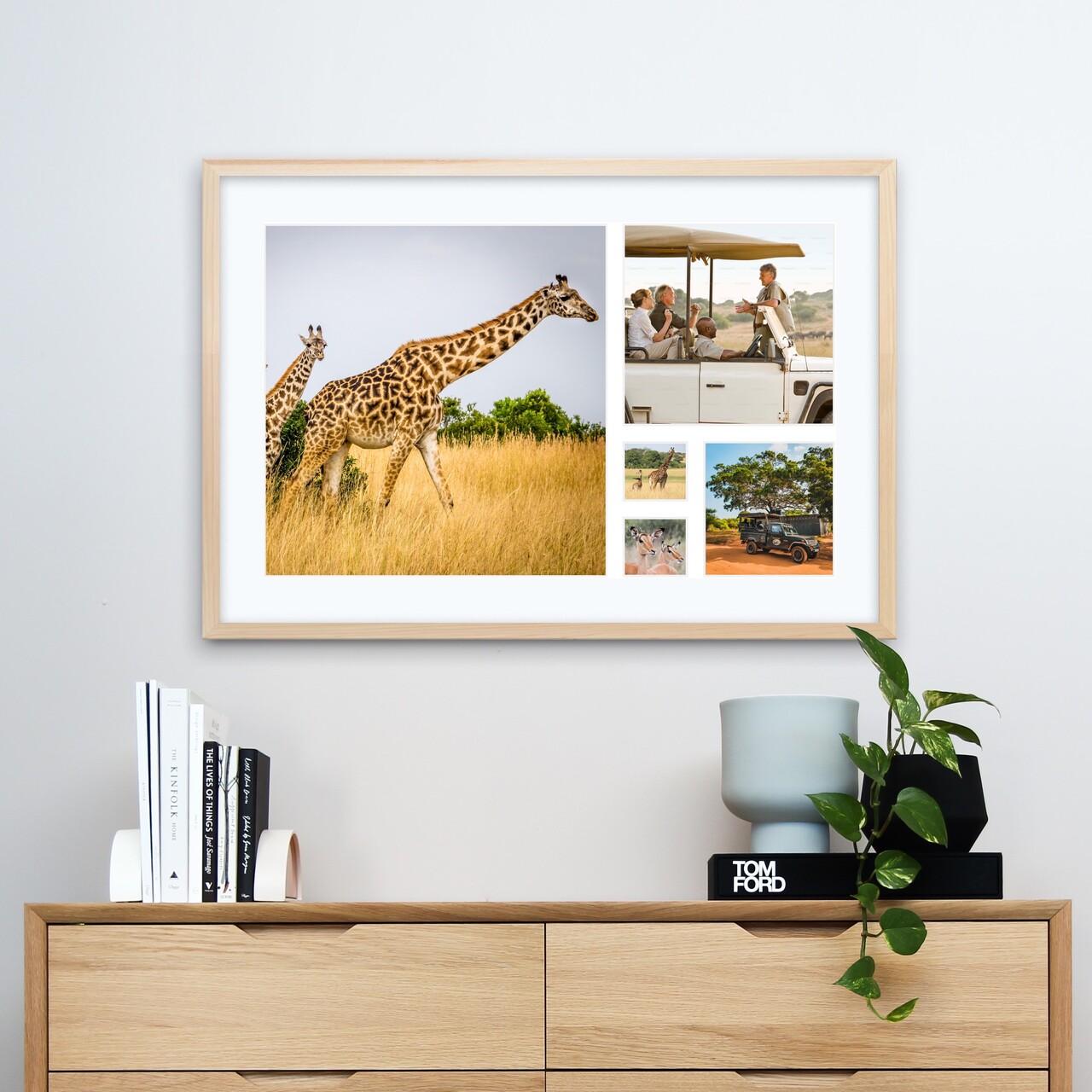 Custom college picture frame with golden ratio layout