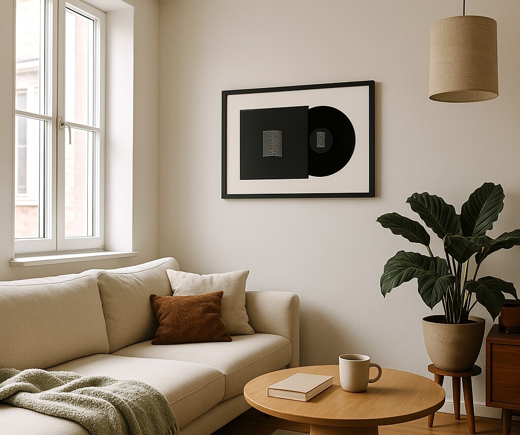 Unknown Pleasures by Joy Division - Framed vinyl record album