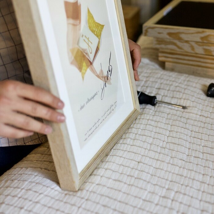 Framed this print myself with a DIY framing kit and could not be happier with the results!