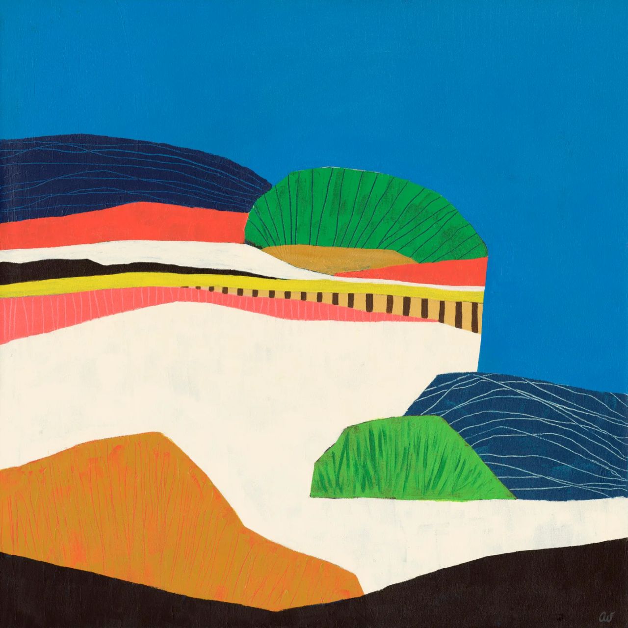 Hugging the Edge - custom framed artwork