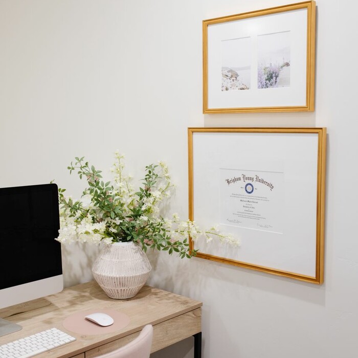 Love my framed diploma and custom photo collage from Level Frames!