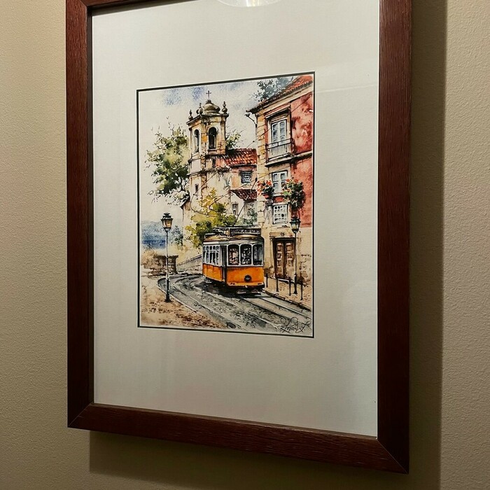 Instagram post by @spencermoe: "Gift from my son, scenery provided by Spain. Frame by @levelframes."