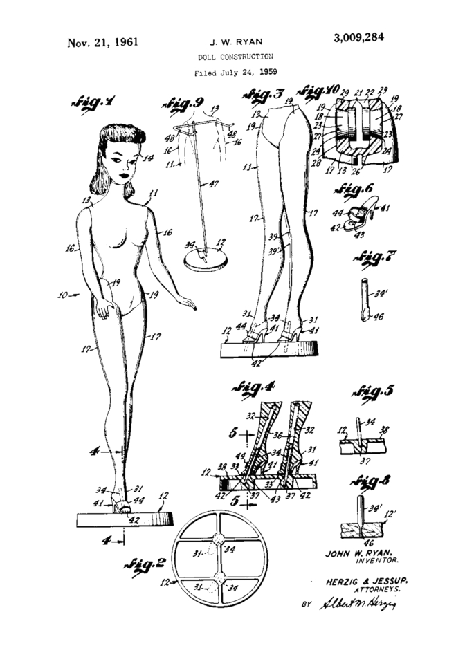 Barbie Doll - custom framed artwork