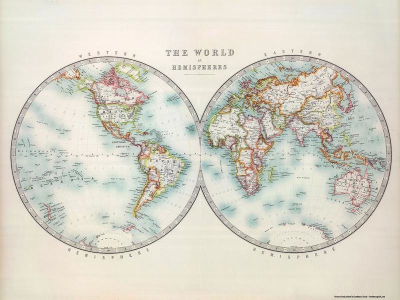 HEMISPHERES PRINT - custom framed artwork