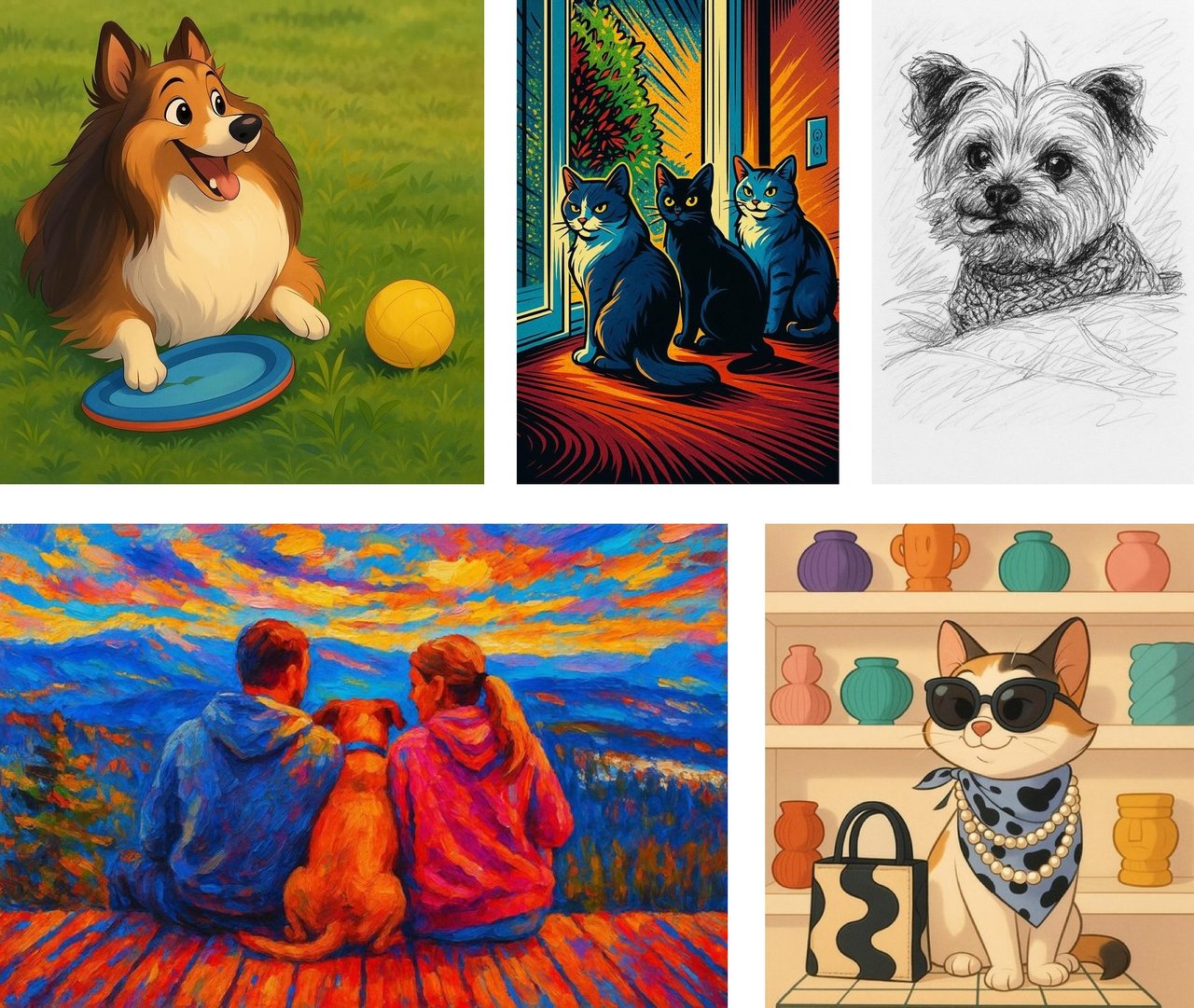 create a custom pet portrait