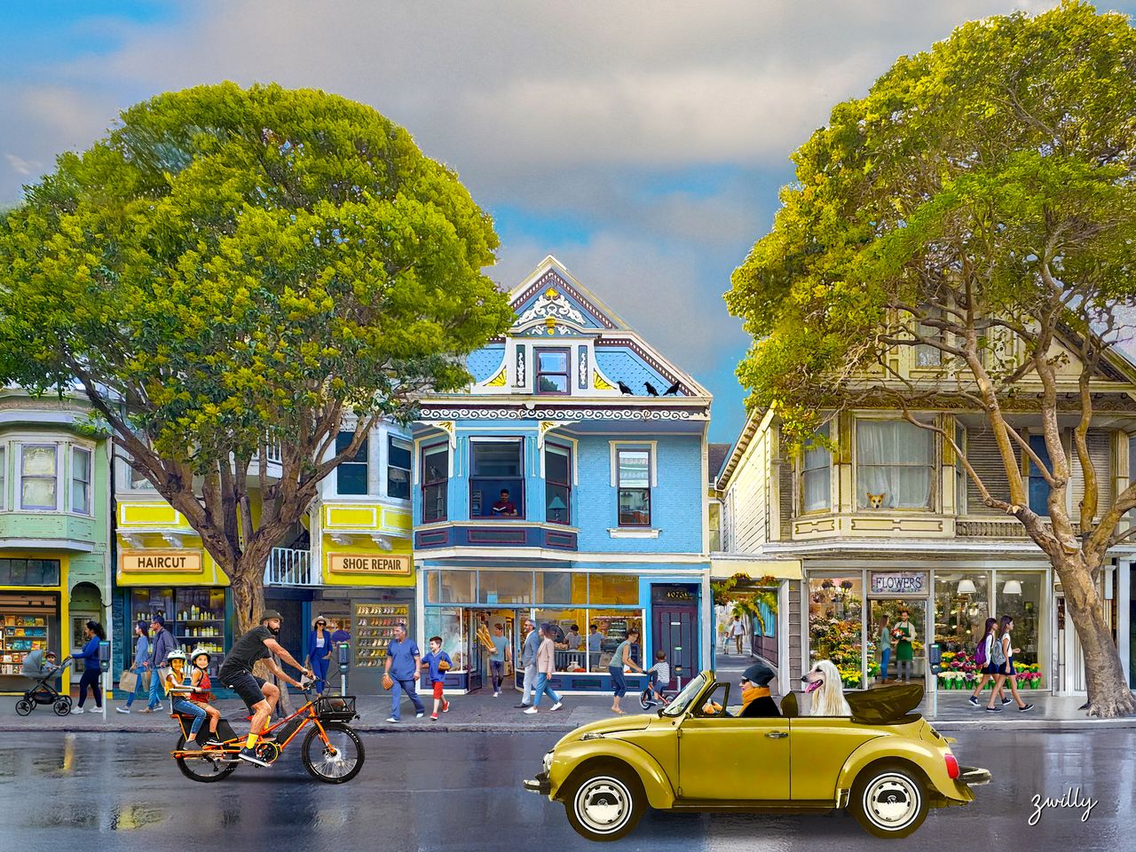 24th Street - custom framed artwork