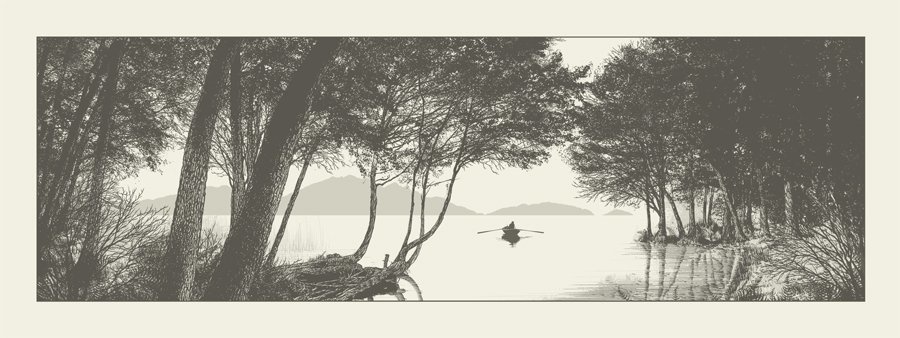 Weak September Sunlight - custom framed artwork