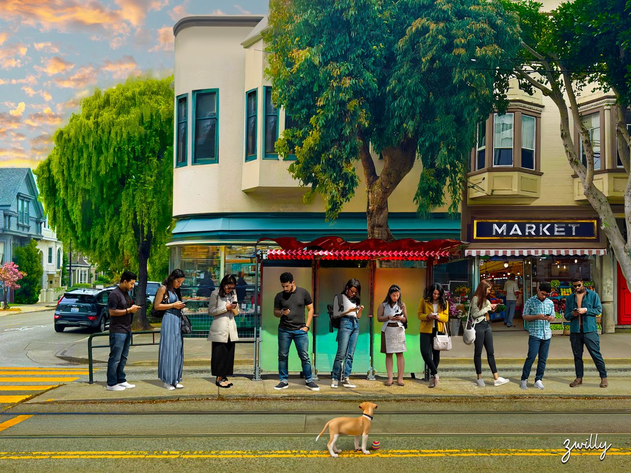 Look Up - custom framed artwork