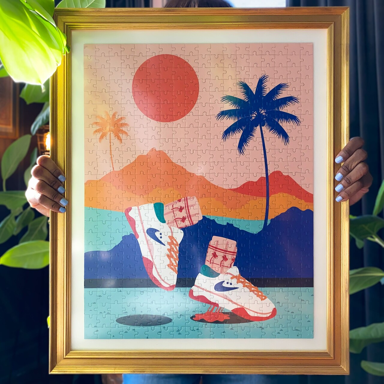 Custom frame a puzzle with Level Frames DIY kit