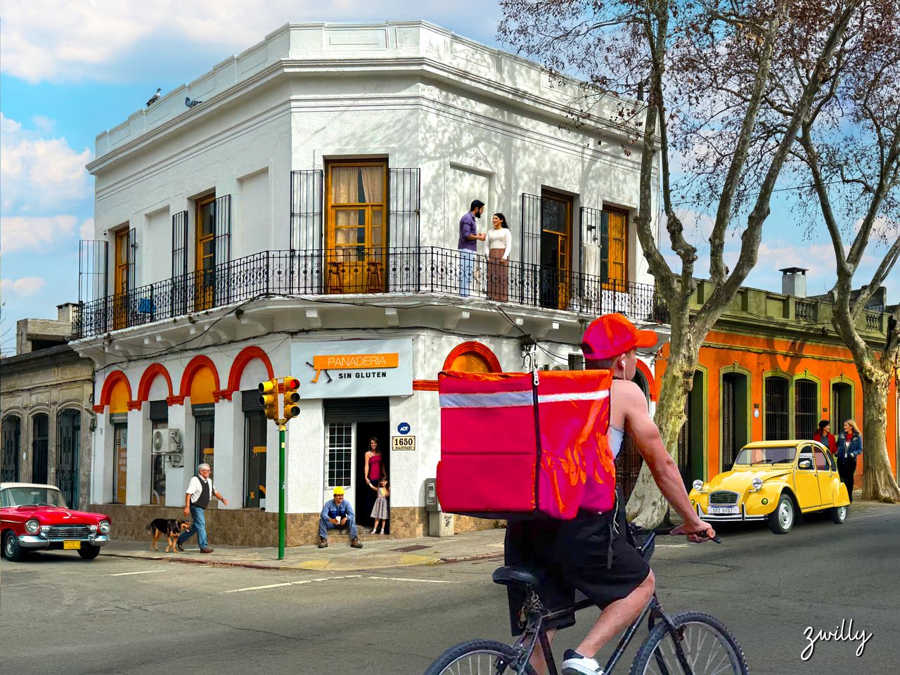 Montevideo Delivery - custom framed artwork