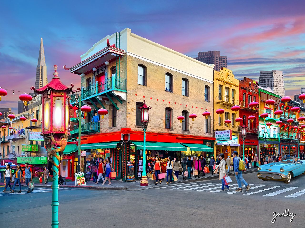 Chinatown - custom framed artwork